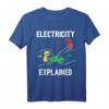 Lustiges Elektriker T-Shirt mit Ohm, Volt & Ampere - Perfektes Geschenk für Elektriker, Physik- und Technikbegeisterte zu Weihnachten & Urlaub