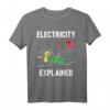 Lustiges Elektriker T-Shirt mit Ohm, Volt & Ampere - Perfektes Geschenk für Elektriker, Physik- und Technikbegeisterte zu Weihnachten & Urlaub