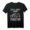 Coole Jungs fahren Traktor Trecker Kinder T-Shirt - Lustiges Bauernhof Motiv für kleine Landwirte
