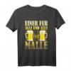 Einer für alle und alle für Malle T-Shirt  Party-Design für Mallorca-Urlaub, Geburtstag & Weihnachten, Perfekt für Partymonster & Strandliebhaber