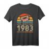Vintage 1983 Geburtstag T-Shirt - Stilvolles Retro Geschenk für Männer und Frauen, Perfekt für Geburtstagsfeiern und Jubiläen