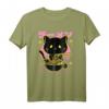 Japanische Katze im Retro-Design mit Ramen Kanji  But First T-Shirt für Katzen- und Ramen-Fans
