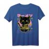 Japanische Katze im Retro-Design mit Ramen Kanji  But First T-Shirt für Katzen- und Ramen-Fans