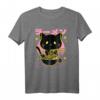 Japanische Katze im Retro-Design mit Ramen Kanji  But First T-Shirt für Katzen- und Ramen-Fans