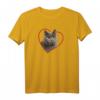 Britisch Kurzhaar Katzen Herz Portrait T-Shirt  Witziges Katzenmotiv für Katzenliebhaber, Katzenmamas & Papas