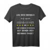 Leg Dich Niemals Mit Einem Eisenbahner An Spruch T-Shirt  Lustiges Bahnfahrer Geschenk für Lokführer, Schaffner & Zugführer