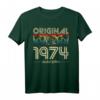 1974 Vintage Geburtstag Retro T-Shirt für Damen und Herren - Originelles Geschenk zum 49. Geburtstag im Stil der 70er und 80er Jahre