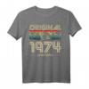1974 Vintage Geburtstag Retro T-Shirt für Damen und Herren - Originelles Geschenk zum 49. Geburtstag im Stil der 70er und 80er Jahre