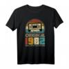 1982 Jahrgang Geburtstag Retro Vintage Herren Damen Geschenk T-Shirt  Lustiges Geschenk zum HapBunny mit Kassette Motiv