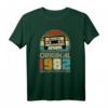 1982 Jahrgang Geburtstag Retro Vintage Herren Damen Geschenk T-Shirt  Lustiges Geschenk zum HapBunny mit Kassette Motiv
