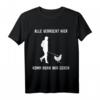 Alle verrückt hier Komm Huhn Wir gehen Landwirt Bauer Hühner T-Shirt - Lustiges Bauernhof Outfit für Frauen, Hühnerliebhaberinnen