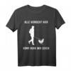 Alle verrückt hier Komm Huhn Wir gehen Landwirt Bauer Hühner T-Shirt - Lustiges Bauernhof Outfit für Frauen, Hühnerliebhaberinnen