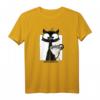Süße Schwarze Katze Kaffeetasse & T-Shirt mit Miau-Design - Perfekt für Katzenliebhaber & Kaffeejunkies als Geschenk zum Geburtstag & Weihnachten