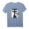 Süße Schwarze Katze Kaffeetasse & T-Shirt mit Miau-Design - Perfekt für Katzenliebhaber & Kaffeejunkies als Geschenk zum Geburtstag & Weihnachten