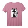 Süße Schwarze Katze Kaffeetasse & T-Shirt mit Miau-Design - Perfekt für Katzenliebhaber & Kaffeejunkies als Geschenk zum Geburtstag & Weihnachten