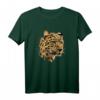 Leoparden-Kopf Design Herren Damen Afrika Geschenk T-Shirt  Wildkatzen-Motiv für Tierliebhaber & Safari-Fans