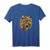 Leoparden-Kopf Design Herren Damen Afrika Geschenk T-Shirt  Wildkatzen-Motiv für Tierliebhaber & Safari-Fans