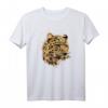 Leoparden-Kopf Design Herren Damen Afrika Geschenk T-Shirt  Wildkatzen-Motiv für Tierliebhaber & Safari-Fans