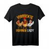 Verrückte Hühner Lady Landwirtin Huhn T-Shirt  Lustiges Geschenk für Bäuerinnen, Hühnerliebhaberinnen & Landfrauen zu Weihnachten & Geburtstag