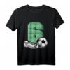 Kinder 6. Geburtstag Fußball T-Shirt für Jungen & Mädchen  Perfektes Geschenk für kleine Fußballer, mit Fußball, Schuhen & Zahl 6