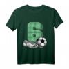 Kinder 6. Geburtstag Fußball T-Shirt für Jungen & Mädchen  Perfektes Geschenk für kleine Fußballer, mit Fußball, Schuhen & Zahl 6