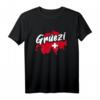 Grüezi Schweiz Geschenk Schweizerdeutsch Dialekt T-Shirt - Lustiges Schweizer Spruchshirt mit Flagge für Damen, Herren & Kinder
