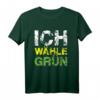 Ich Wähle Grün T-Shirt  Unterstützung für Bündnis 90/Die Grünen bei den Bundestagswahlen 2021, perfekt als Geschenk für grüne Wähler und Umweltaktivisten
