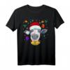 Lustiges Weihnachts Kuh Motiv T-Shirt mit Mütze  Perfektes Tierliebhaber Geschenk für Weihnachten, Weihnachtsmarkt & Feierlichkeiten