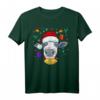 Lustiges Weihnachts Kuh Motiv T-Shirt mit Mütze  Perfektes Tierliebhaber Geschenk für Weihnachten, Weihnachtsmarkt & Feierlichkeiten