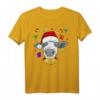 Lustiges Weihnachts Kuh Motiv T-Shirt mit Mütze  Perfektes Tierliebhaber Geschenk für Weihnachten, Weihnachtsmarkt & Feierlichkeiten