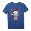 Lustiges Weihnachts Kuh Motiv T-Shirt mit Mütze  Perfektes Tierliebhaber Geschenk für Weihnachten, Weihnachtsmarkt & Feierlichkeiten