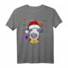 Lustiges Weihnachts Kuh Motiv T-Shirt mit Mütze  Perfektes Tierliebhaber Geschenk für Weihnachten, Weihnachtsmarkt & Feierlichkeiten