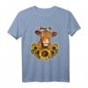 Süßes Kuh Bauer Geschenk T-Shirt mit Sonnenblumen - Perfekt für Frauen, Mädchen, Festivals & Bauernhof-Liebhaber