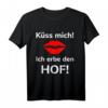 Küss mich Ich erbe den Hof - Lustiges Landwirt T-Shirt für Singles, Geburtstags- und Weihnachtsgeschenk für Landwirte und Landwirtinnen