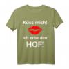 Küss mich Ich erbe den Hof - Lustiges Landwirt T-Shirt für Singles, Geburtstags- und Weihnachtsgeschenk für Landwirte und Landwirtinnen