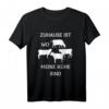 Zuhause ist wo meine Kühe sind T-Shirt  Lustiges Landwirt Design für Bauern, Milchbauern und Landwirte als Geschenk für Männer und Frauen