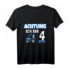 Kinder Achtung vierter 4. Kinder Geburtstag Junge Trecker Traktor T-Shirt  Perfektes Geschenk für landwirtschaftsbegeisterte Jungen zum Geburtstag