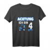 Kinder Achtung vierter 4. Kinder Geburtstag Junge Trecker Traktor T-Shirt  Perfektes Geschenk für landwirtschaftsbegeisterte Jungen zum Geburtstag