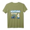 Kinder Achtung vierter 4. Kinder Geburtstag Junge Trecker Traktor T-Shirt  Perfektes Geschenk für landwirtschaftsbegeisterte Jungen zum Geburtstag