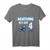 Kinder Achtung vierter 4. Kinder Geburtstag Junge Trecker Traktor T-Shirt  Perfektes Geschenk für landwirtschaftsbegeisterte Jungen zum Geburtstag