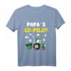 Kinder Papas Co-Pilot Traktor Landwirt Bauer T-Shirt  Perfekt für kleine Landwirte und Traktor-Fans