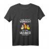 Damen T-Shirt mit V-Ausschnitt: Ich bin vielleicht verrückt Bauer Landwirt Huhn Hühner  Perfekt für Hühnerliebhaber und Landwirte als Geschenk