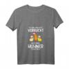 Damen T-Shirt mit V-Ausschnitt: Ich bin vielleicht verrückt Bauer Landwirt Huhn Hühner  Perfekt für Hühnerliebhaber und Landwirte als Geschenk