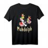 Lustiges Muhdolph Weihnachten Kuh T-Shirt  Witziges Geschenk für Landwirte, Bauern und Kuhliebhaber zu Weihnachten und im Advent