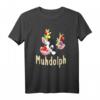 Lustiges Muhdolph Weihnachten Kuh T-Shirt  Witziges Geschenk für Landwirte, Bauern und Kuhliebhaber zu Weihnachten und im Advent