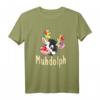 Lustiges Muhdolph Weihnachten Kuh T-Shirt  Witziges Geschenk für Landwirte, Bauern und Kuhliebhaber zu Weihnachten und im Advent