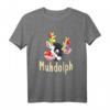 Lustiges Muhdolph Weihnachten Kuh T-Shirt  Witziges Geschenk für Landwirte, Bauern und Kuhliebhaber zu Weihnachten und im Advent