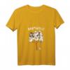 Damen Schafe Landwirt Bauer Comic Cartoon Schafwolle Baumwolle T-Shirt mit V-Ausschnitt  Lustiges Tiermotiv für Landwirte und Tierliebhaber