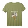 Damen Schafe Landwirt Bauer Comic Cartoon Schafwolle Baumwolle T-Shirt mit V-Ausschnitt  Lustiges Tiermotiv für Landwirte und Tierliebhaber