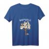 Damen Schafe Landwirt Bauer Comic Cartoon Schafwolle Baumwolle T-Shirt mit V-Ausschnitt  Lustiges Tiermotiv für Landwirte und Tierliebhaber